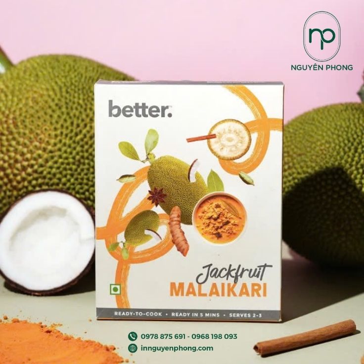 Mẫu hộp giấy đựng mít sấy truyền tải thông điệp thương hiệu